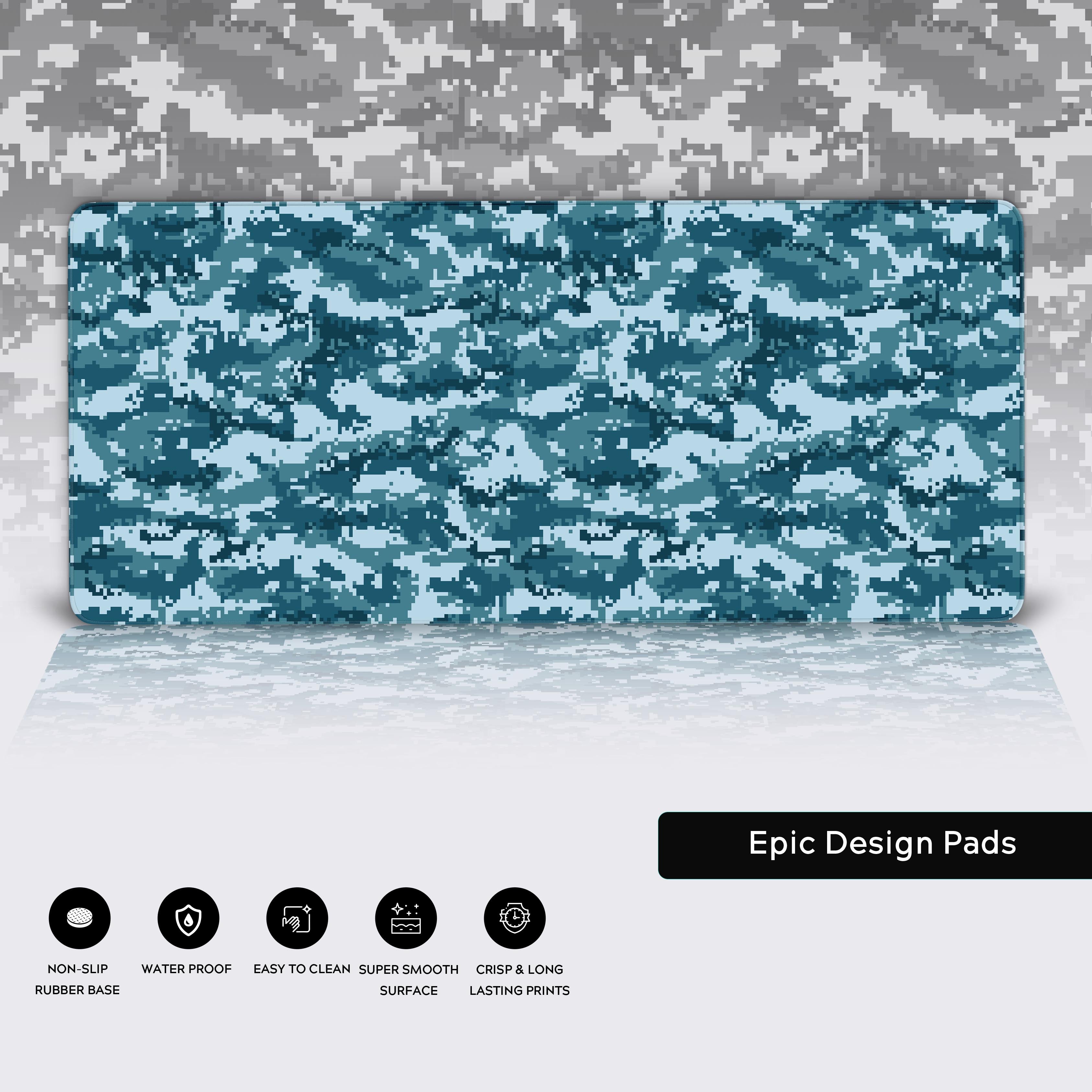 Aqua Pixel Camo
