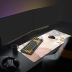Watercolor Gold Leaves Desk Pad
