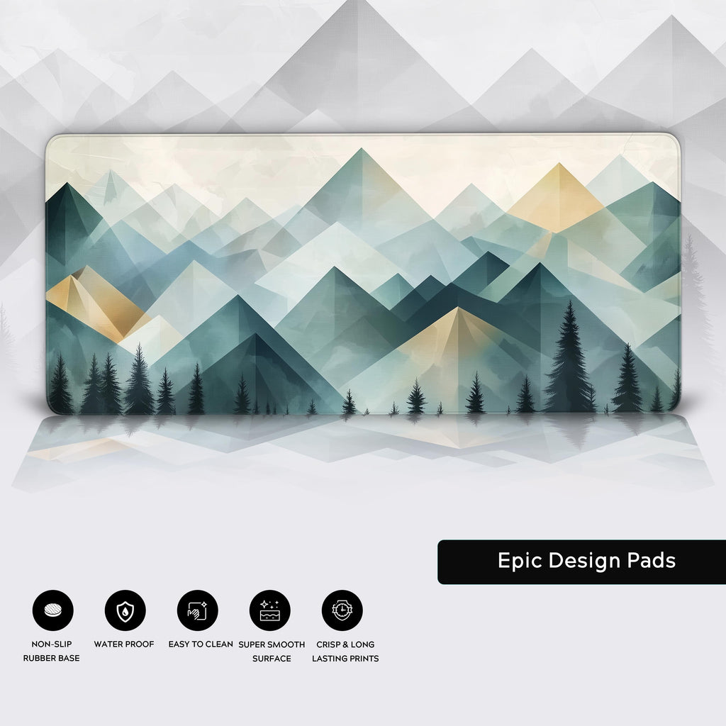 Geometric Mountain Desk Pad