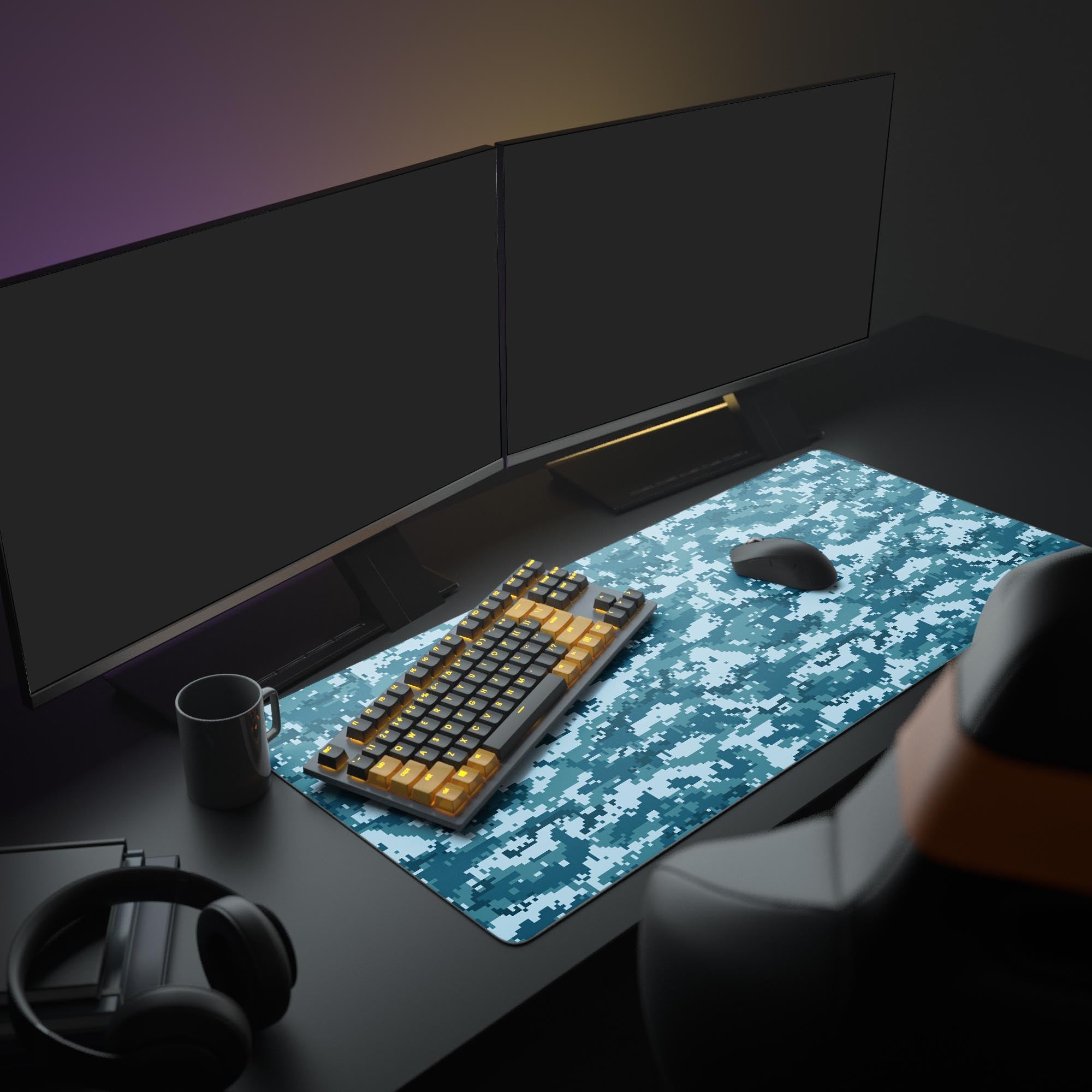 Aqua Pixel Camo
