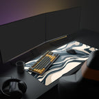 Black White Cream Boho Desk Pad