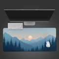 Mountain Sunset Blue Desk Pad