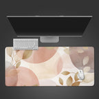 Watercolor Gold Leaves Desk Pad
